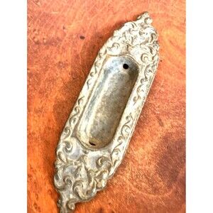 Ornate Antique Pocket Door Handle Cabinet Recessed Pull Slide Window Sash Lift
